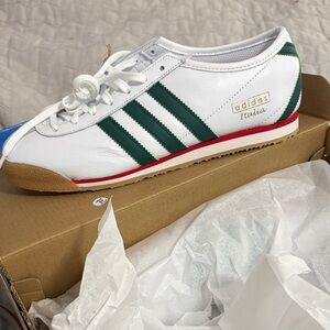 Adidas Italia White with Green Stripes Shoes